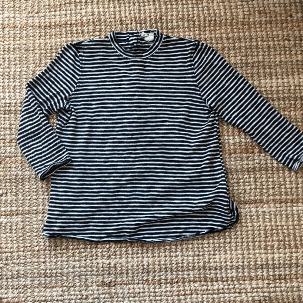 Free People High Neck 3/4 sleeve top